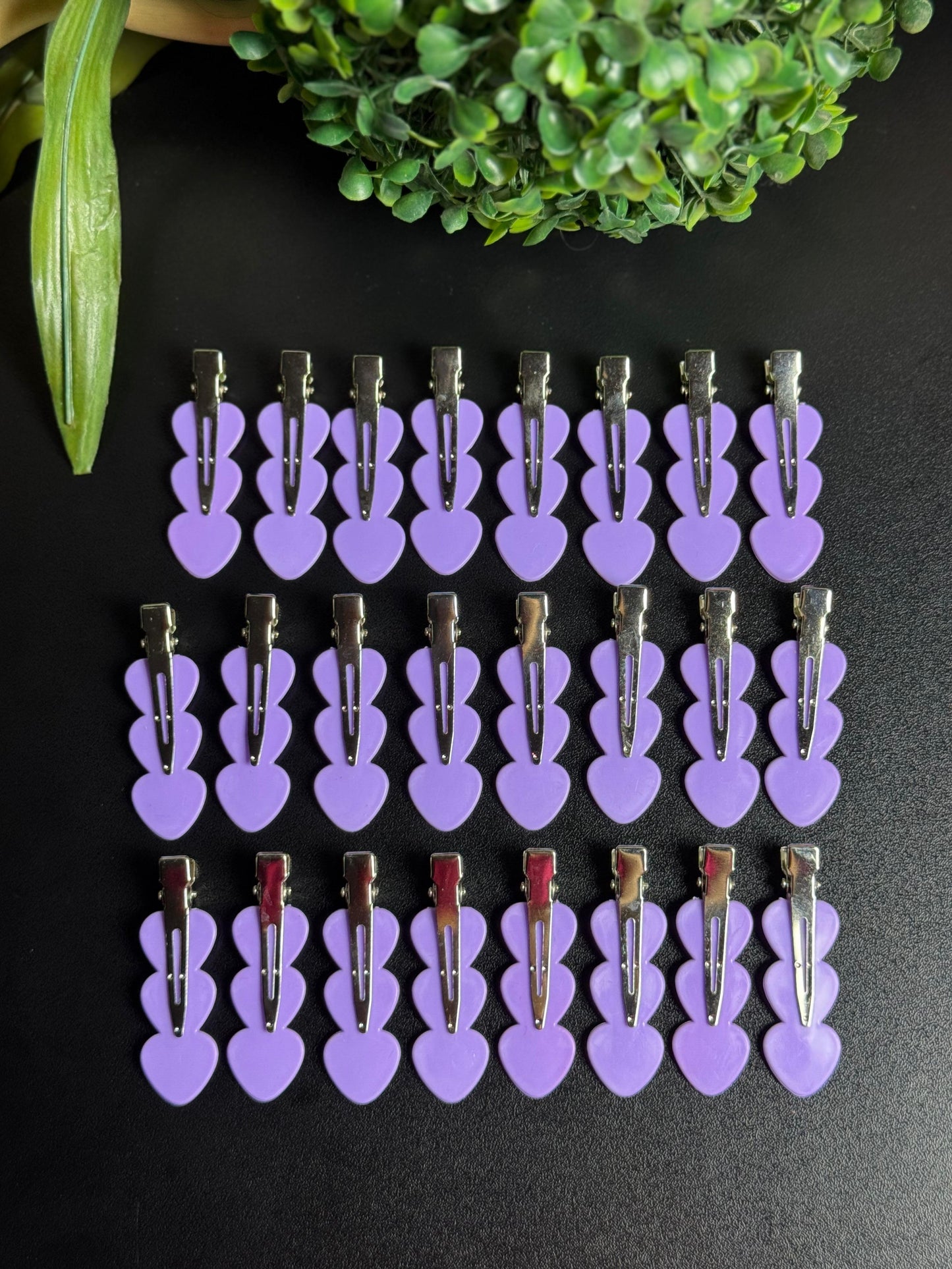 Crease Free Hair Clips - Purple (Pack of 4)